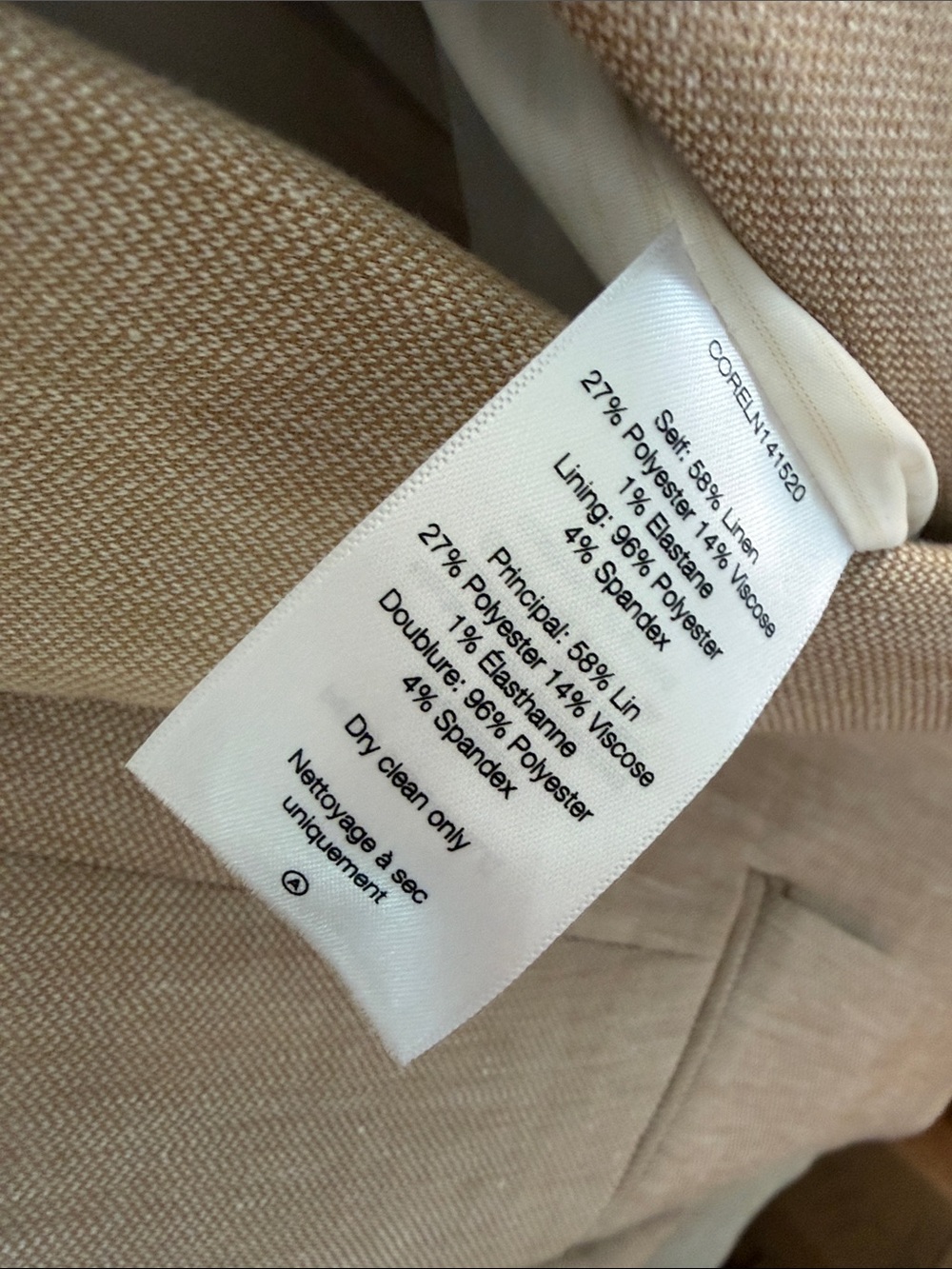 Veronica Beard Khaki Melange Beige Single-Button Blazer Size 2 - Picture 4 of 5